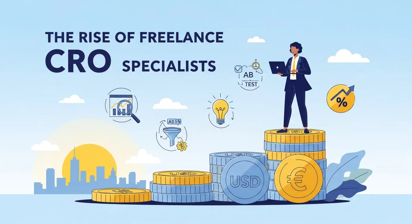 Freelance CRO expert on Reddit analyzing website metrics to optimize conversions for businesses