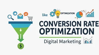 Digital marketing team analyzing website data to improve conversion rates through Conversion Rate Optimization strategies