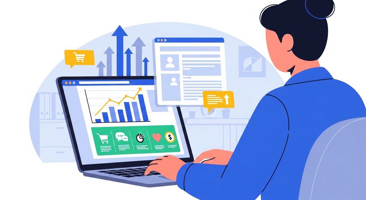 Marketer taking steps to improve website conversions.