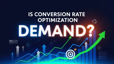 Illustration of digital marketing tools and analytics dashboard showcasing Conversion Rate Optimization strategies for improved website performance and user engagement.