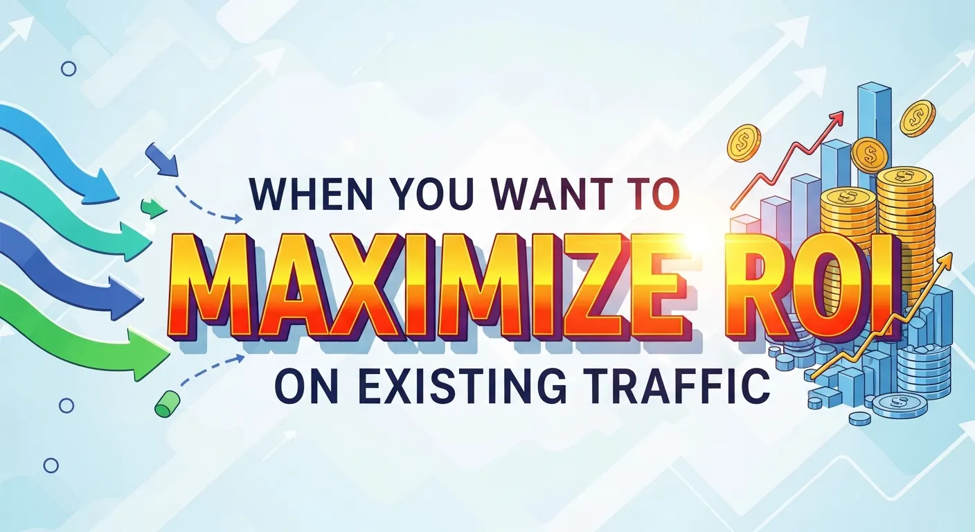 Conversion funnel illustrating how Conversion Rate Optimization (CRO) maximizes ROI from existing website traffic.