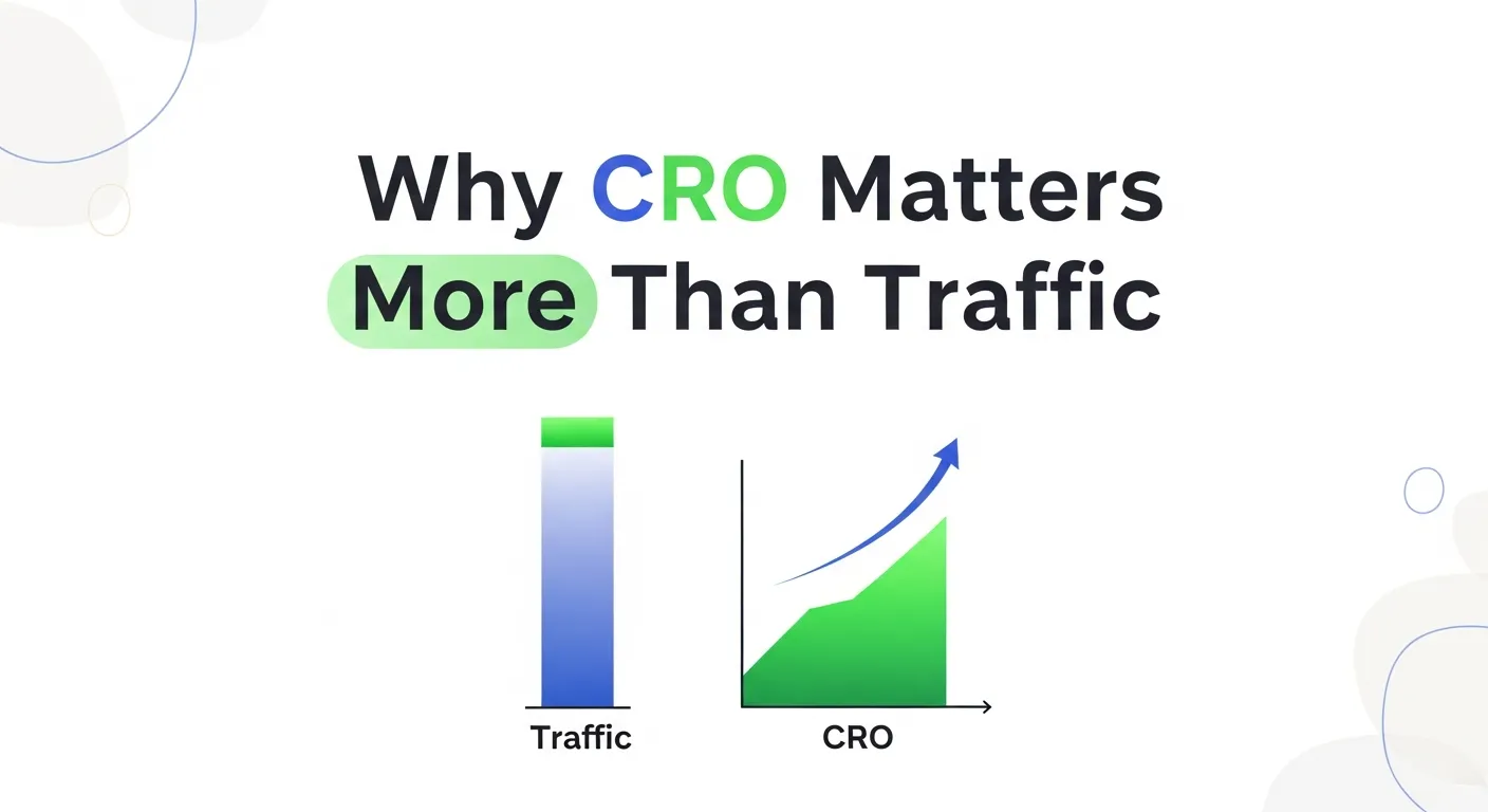 Illustration of a leaky bucket representing lost website traffic without conversion optimization