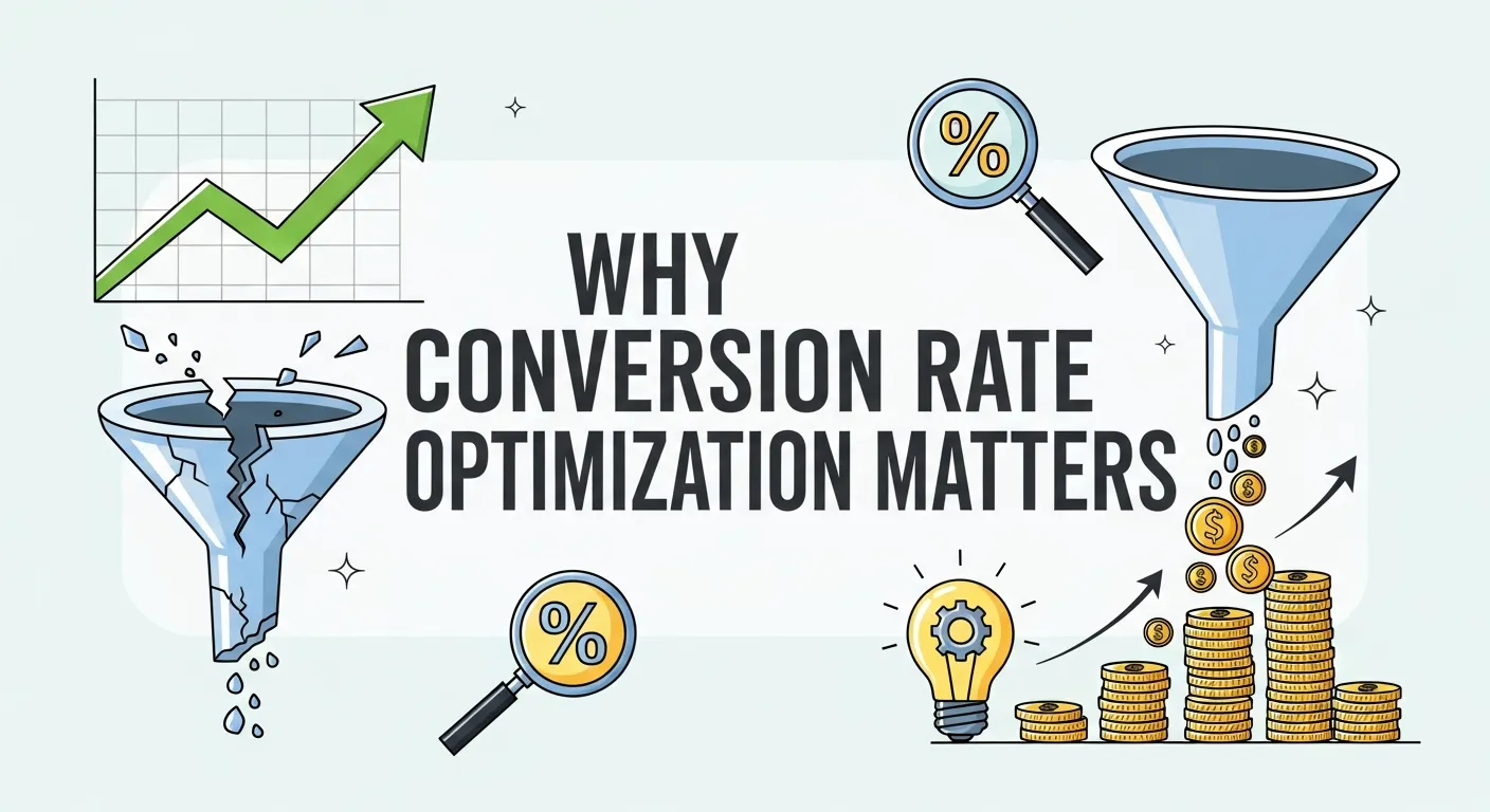 Business team analyzing website performance metrics to understand the importance of conversion rate optimization