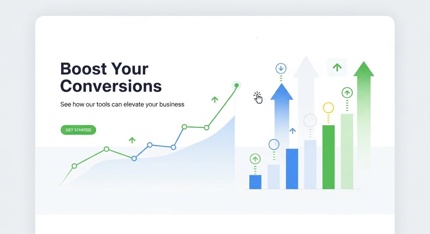 Website analytics showing improved conversions.