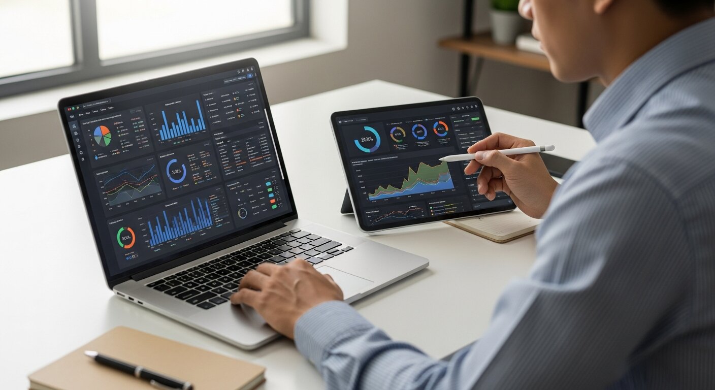 Analyzing data to improve landing page performance.